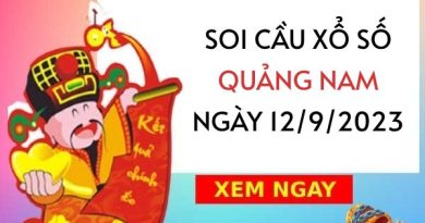 Soi cầu xổ số Quảng Nam ngày 12/9/2023 thứ 3 hôm nay