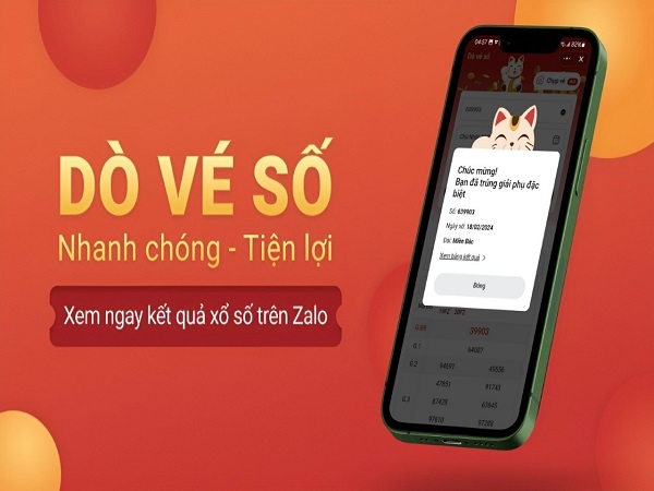 Cách dò vé số trên Zalo